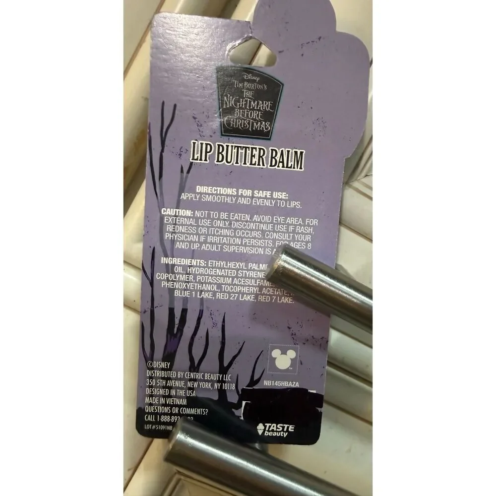 Disney Tim Burton's The Nightmare Before Christmas Lip Balm Holder Keychain Set